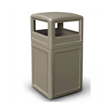 Keep small or large bins near your kitchen work station, at employees' desks, or near the exit to your business, so customers always have a place to throw away or recycle their waste. Commercial Zone 73290299 Dome Lid Indoor Outdoor Square 42 Gallon Heavy Duty Easy Cleaning Large Waste Trash Container Garbage Bin Beige Target