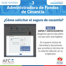 La administradora de fondos de cesantía (afc) extendió una invitación a sus afiliados y empleadores a consultar si registran algún rezago. Seguro De Cesantia Evite Ilustre Municipalidad De Paine Facebook