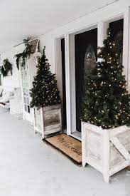 Diy Planter Boxes So Easy To Make And They Are Great For The Porch Outdoor Areas Front Porch Christmas Decor Farmhouse Christmas Decor Farmhouse Christmas