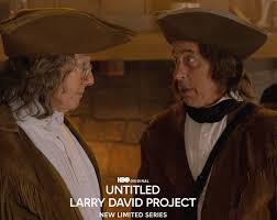 HBO has revealed the first look at Larry David's new American history-themed sketch comedy series, which is set to premiere in 2026. "The characters Larry is playing didn't change history. In fact,