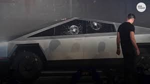 A demonstration of tesla's new cybertruck on stage seemingly backfired after the company's head of design smashed a window with a metal ball. Tesla Cybertruck T Shirt Tesla Laughs Off Shattered Glass Snafu