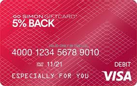 Most often, the bank that provides the credit card or debit card with the visa logo will have specific. 5 Back Visa Simon Giftcard Simon
