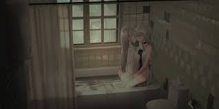 Pngtree offers hd bathroom background images for free download. Wallpaper Anime Girls Original Characters White Hair Long Hair Profile Face To Face Blushing Eskimo Kiss Shirt Dress Yuri Bathtub In Bathtub Bathroom Window Artwork Digital Art Illustration Drawing Chihuri 45