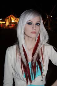 White Hair Red Highlights Hair Styles Red Hair With Blonde Highlights Hair