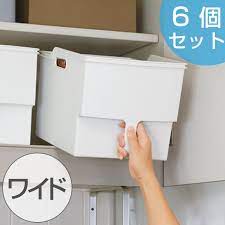 楽天市場 キッチン収納ケース 吊り戸棚ボックスワイド 幅24cm 6個セット 収納ボックス 整理ケース 取っ手付き 戸棚収納 収納box 収納ストッカー キッチンストッカー 吊戸棚用 収納 収納カゴ キッチン収納 プラスチック 収納用品 リビングート 楽天市場店