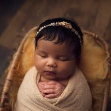 RTS Gold Newborn Headband. Newborn Photo Prop, Gold Tieback