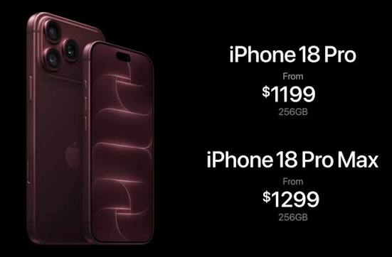 Apple has increased prices for the iPhone 18 Pro and iPhone 18 Pro Max