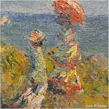 The original masterpiece was created in 1882. Claude Monet French 1840 1926 Cliff Walk At Pourville 1882 Oil On Canvas Detail The Art Institute Of Chicago Monet Art Art Institute Of Chicago
