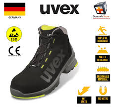 Uvex 8545 Uvex 1 Lightweight Lace Up Safety Boot Black Yellow Size 39 46 Durasafe Shop