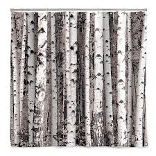 Birch Forest Shower Curtain Tree Shower Curtains Stylish Shower Curtain Cool Shower Curtains