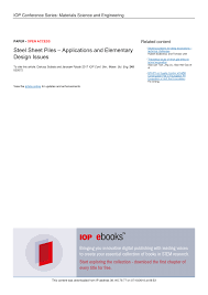 The purpose of this document is to show sample work to assist in the preparation of a cspp. Pdf Steel Sheet Piles Applications And Elementary Design Issues