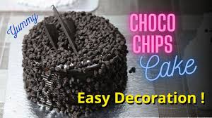With the chocolate chip buttercream frosting recipe, i do recommend using your hand or stand mixer. Homemade Choco Chips Cake Choco Chips Cake Decoration With 4 Only Ingredients Real Zaika Youtube