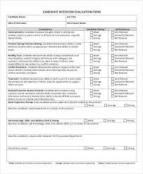 Interview evaluation forms help you collect detailed and structured feedback that your hiring manager can use to determine which candidate to hire. Free 27 Interview Evaluation Forms In Pdf Ms Word Excel