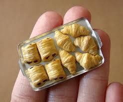 Minaiture Food Croissants And Choc Croissants 2 Miniature Food Tiny Food Mini Foods