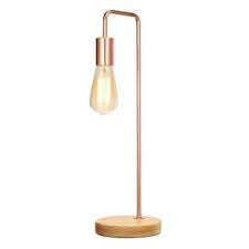 Home Luminaire 19 2 In Rose Gold Exposed Socket Table Lamp 31686 The Home Depot In 2020 Lamp Table Lamp Desk Lamp