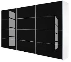 Armoire Design 3 Portes Coulissantes 315 Verre Teinte Noir Luxia Armoire Design Armoire En Verre Porte Coulissante