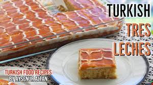 Turkish Trileche Tres Leches Cake Milk Cake With Caramel Sauce Using Fresh Cream Healthy Youtube Tres Leches Cake Milk Cake Turkish Desserts