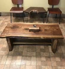 Slab Coffee Table Big Beautiful Black Walnut Etsy In 2020 Coffee Table Black Walnut Table Walnut Slab Coffee Table