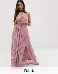 Tfnc Petite Bridesmaid Exclusive Pleated Maxi Furnishwitharms In Pink Bolivia Embajadashops