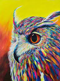 Reddit Art Spectral Owl Acrylic On Canvas 48 X 36 Owl Painting Owl Canvas Painting Owls Drawing