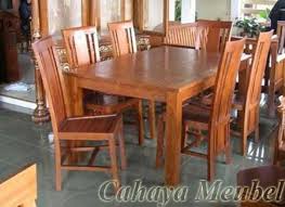 Meja Makan Modern 6 Kursi Jati Meja Makan Modern Kayu Jati Cahaya Mebel Jepara Kursi makan jati minimalis modern tofu category :