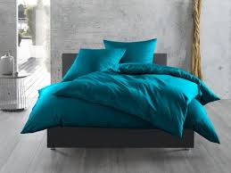 Einfarbige Bettwasche 155x220 Petrolblau Bettwaesche Mit Stil