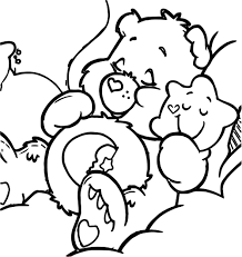 Sleeping Bear With Star Coloring Page Star Coloring Pages Bear Coloring Pages Coloring Pages