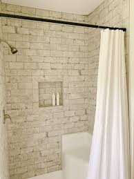 Its curved design provides extra elbow room. Why We Opted For A Shower Curtain Instead Of A Glass Door Sarah Jane Christy
