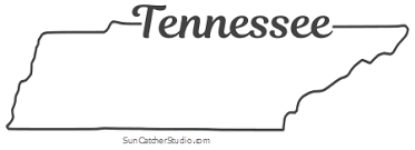 Tennessee Map Outline Printable State Shape Stencil Pattern Tennessee Map Tennessee Outline Map Outline