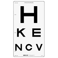 ophthalmic equipment sloan letter low vision card veatch