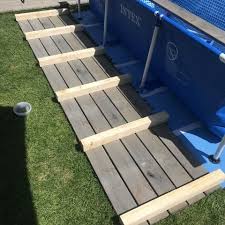 Pool Umrandung Fur Einen Aufstellpool Anetasleben In 2020 Pool Decor In Ground Pools Backyard Pool