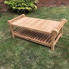 This piece is modern yet warm with its finely sanded, natural tabletop finish. Lutyens Teak Coffee Table 136cm Garden Patio Outdoor Indoor Shelf