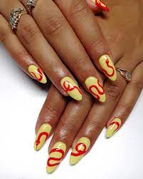 Bhambnails On Instagram Snake Vibes For Jyoty The Nail Nails Nailart Naildesigns Na Red Tip Nails Classic Nails Nails