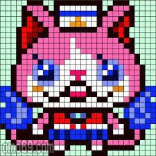 アイロンビーズで ウォッチ I Perle A Repasser Modeles Point De Croix Yokai Watch