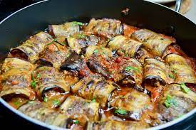 Eggplant Rolls With Ground Lamb Recipe Eggplant Rolls Ground Lamb Ground Lamb Recipes