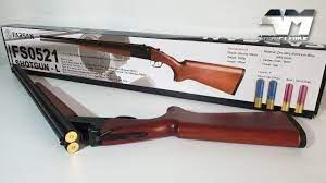 Perfect for the little duck or pheasant hunter who wants a gun just like dads. Farsan Double Barrel Fs0521 Full Stock Mad Max Double Barrel Airsoft Shotgun Airsoft Unboxing Youtube