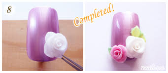 3d roses and rhinestones will make you the center of attention. Acrylic Nail Art Nailbees