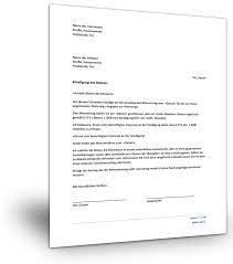 Wohnung kündigen mit kostenloser muster vorlage für die wohnungskündigung kündigung mietvertrag: Kundigung Mietwohnung Vermieter Mieter Muster Download