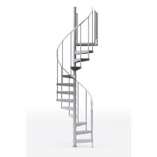Keuka studios stair calculator use this calculator tool to check your measurements when measuring an existing stair for a new railing. Mylen Stairs Reroute Galvanized Exterior 42in Diameter Fits Height 102in 114in 1 42in Tall Platform Rail Spiral Staircase Kit Ec42z11a003 The Home Depot