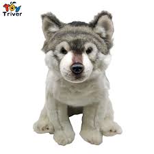 Realistic Dog Husky Puppy Grey Wolf Plush Toys Stuffed Animals Doll Baby Kids Children Boys Birthday Gift Home Room Decor Crafts Stuffed Plush Animals Aliexpress