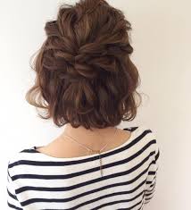 This combo will make your short hair seriously standout. Pretty Braided Half Up Style For Bridesmaids With Short Hair Wavyhair Hair Styles Short Hair Updo Short Wedding Hair