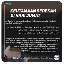 Keutamaan Sedekah Dan Salawat Di Hari Jumat Islamic Quotes Nasihat Ayah Kutipan Pelajaran Hidup