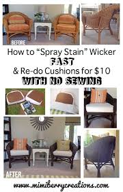 Easy And Cheap Wicker Chair Update Wicker Furniture Cushions Painting Wicker Furniture Outdoor Wicker Furniture