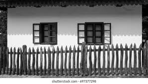 Your black fence white stock images are ready. Old Wood Fence Old White House Stock Photo Edit Now 697377298