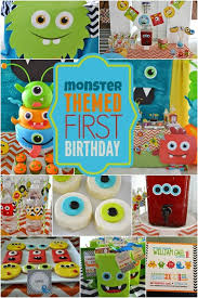 Grab some paper lanterns (solid or patterned) and glue on the monster printable eyes and mouths and you have super. 25 Fun Birthday Party Theme Ideas Fun Birthday Party Monster 1st Birthdays Monster First Birthday