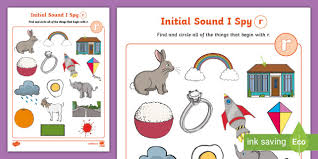 Learning the alphabet was and is the first thing i did and do when i start an ambitious odyssey of learning and speaking a foreign language from scratch. Initial Sounds I Spy Activity Letter R
