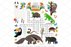 American Animals Crossword American Animals Animals South America Animals