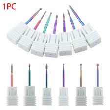 1pc Rainbow Kolor Diamentowe Wiertla Do Paznokci Frezy Do Manicure