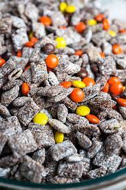 Can i use a different kind of cereal? Halloween Puppy Chow Snack Mix Recipe The Rustic Foodie