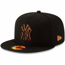 Men S New York Yankees New Era Black Orange Outline Neon Pop 59fifty Fitted Hat Mens Hats Fashion Hats For Men Yankee Hat